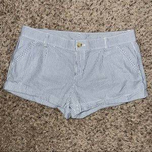 Abercrombie pin striped shorts